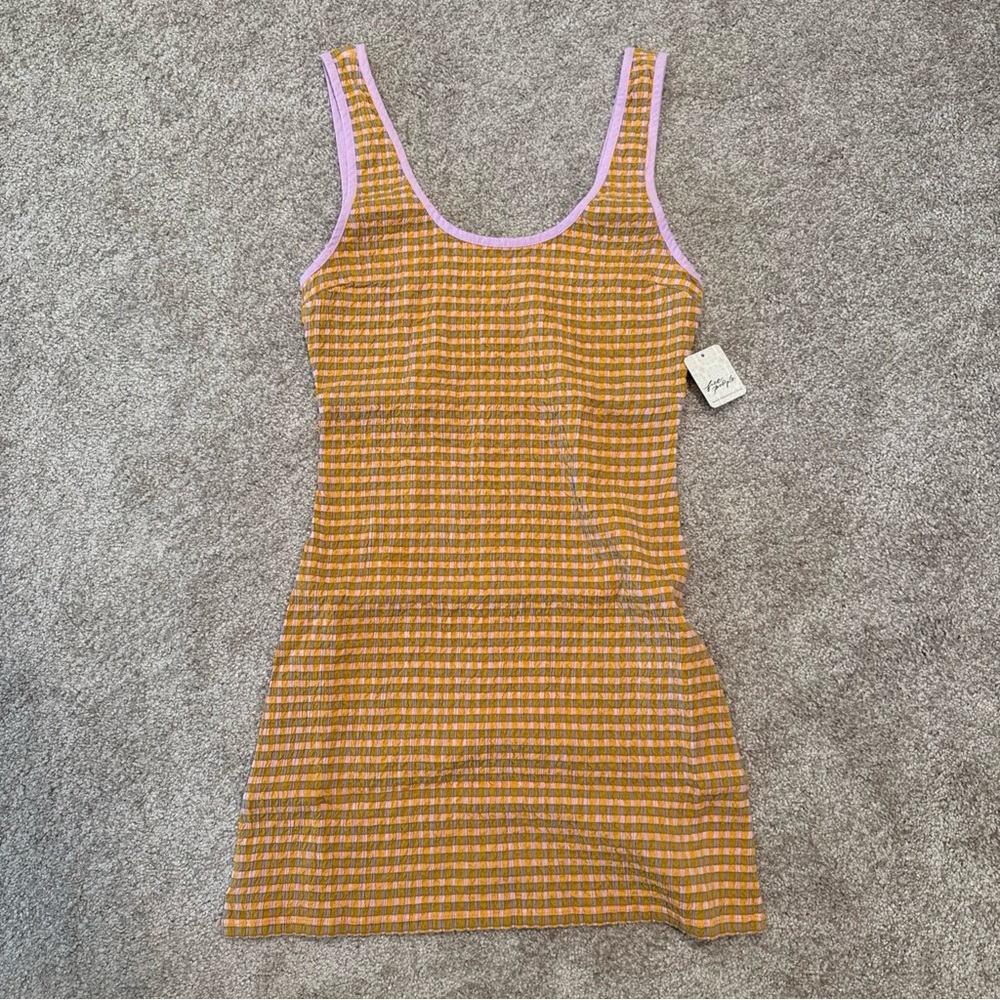 Women’s Berry Pickin' Plaid Mini Dress Pink/Orange